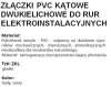 ZKL 37 ZŁĄCZKA SZTYWNA KĄTOWA 90ST DWUKIELICHOWA FI37 BIAŁY